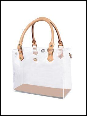 DIY Clear TPU Tote Bag Making Kit with Leather Handles